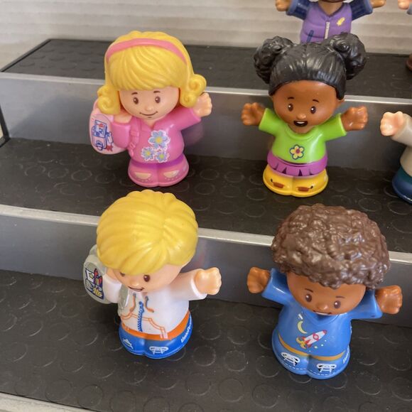 Fisher Price Little People Mixed Figure Lot of 10 School Kids Teacher Bus Driver - Picture 7 of 8